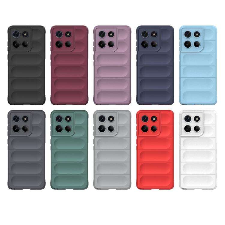 For Motorola Edge 60 Stylus 5G Global Magic Shield TPU + Flannel Phone Case(Purple)