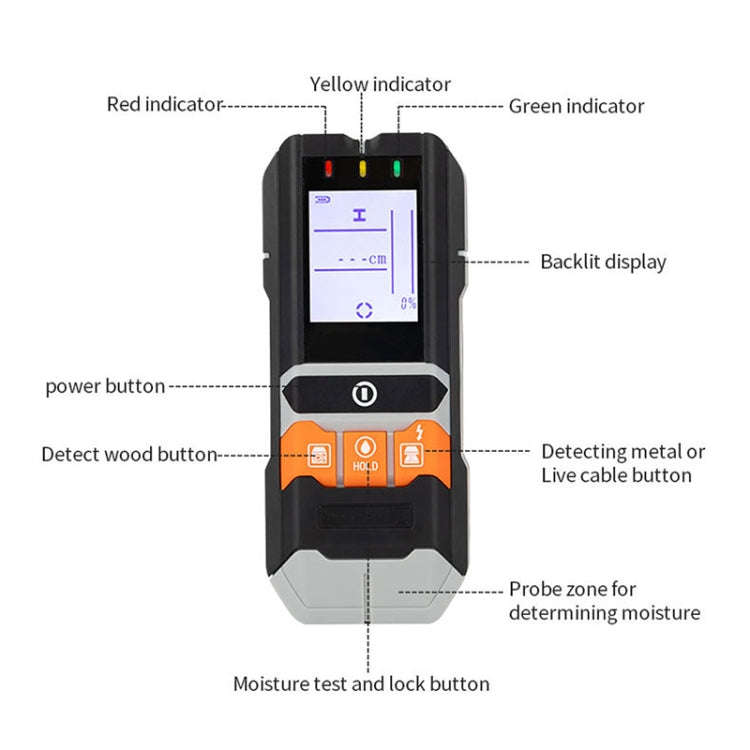 GVDA GD216 4 in 1 Wall Wiring Wood Metal Detector