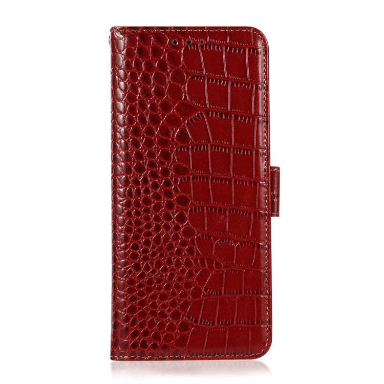 For OnePlus Nord 4 Crocodile Top Layer Cowhide Leather Phone Case(Red)