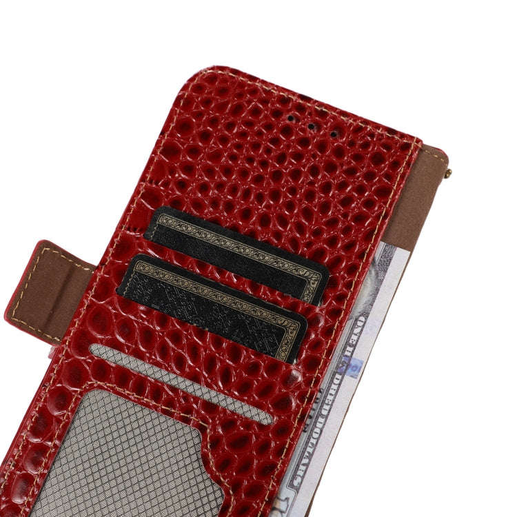 For OnePlus Nord 4 Crocodile Top Layer Cowhide Leather Phone Case(Red)