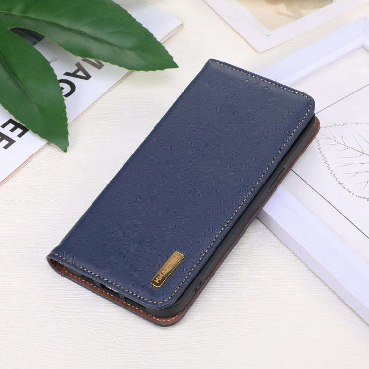 For OnePlus Nord 4 KHAZNEH Nappa Top Layer Cowhide Leather Phone Case(Blue)