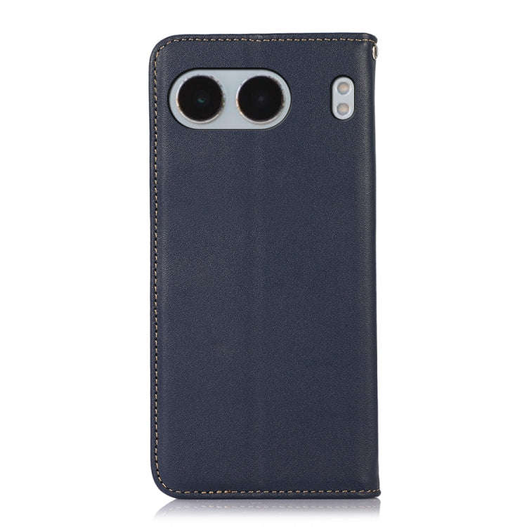 For OnePlus Nord 4 KHAZNEH Nappa Top Layer Cowhide Leather Phone Case(Blue)