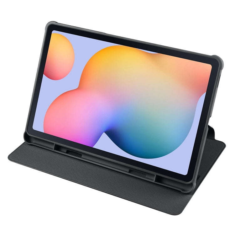 For Samsung Galaxy Tab S6 Lite P610 Acrylic 360 Degree Rotation Smart Tablet Leather Case(Black)