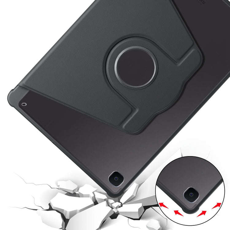 For Samsung Galaxy Tab S6 Lite P610 Acrylic 360 Degree Rotation Smart Tablet Leather Case(Black)
