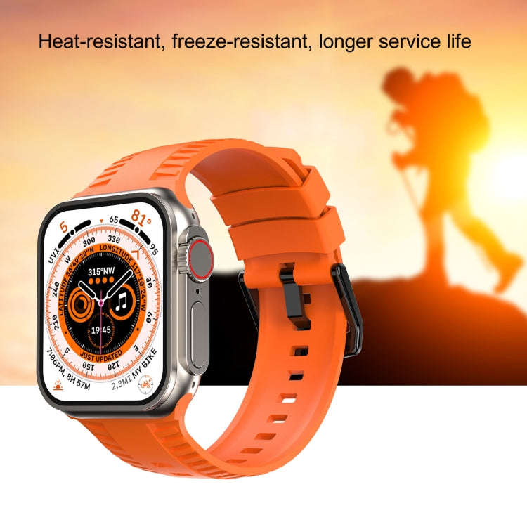 Tire Texture Silicone Watch Band For Apple Watch Series 9 41mm(Army Green)