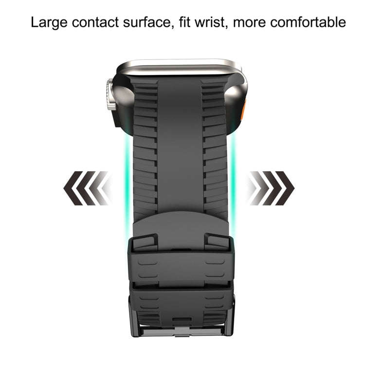Tire Texture Silicone Watch Band For Apple Watch Series 9 41mm(Starlight)