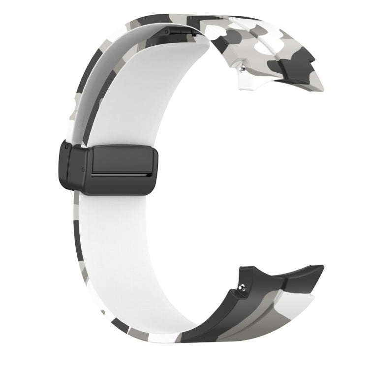 For Samsung Galaxy Watch5 / 5 Pro / Watch 4 / 4 Classic Magnetic Clasp Camouflage Silicone Watch ...