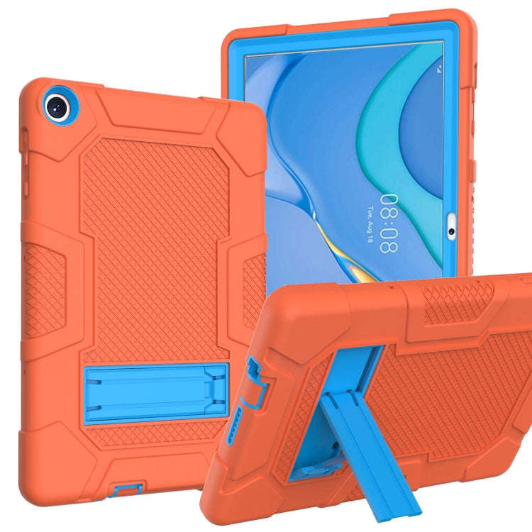 For Huawei MatePad T 10s / T10 Contrast Color Robot B3 Silicone Hybrid PC Tablet Case with Holder...