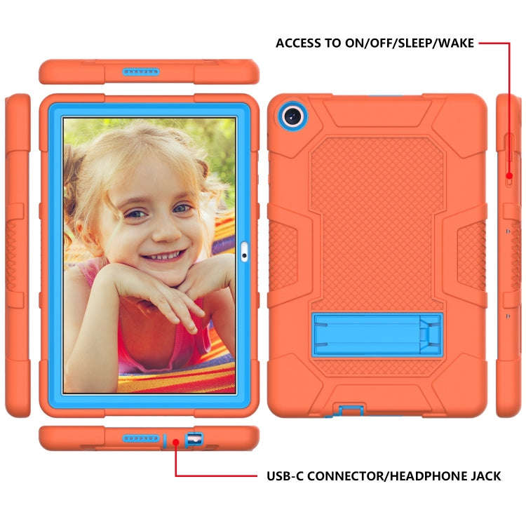 For Huawei MatePad T 10s / T10 Contrast Color Robot B3 Silicone Hybrid PC Tablet Case with Holder...