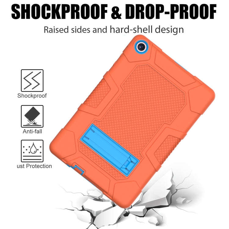 For Huawei MatePad T 10s / T10 Contrast Color Robot B3 Silicone Hybrid PC Tablet Case with Holder...