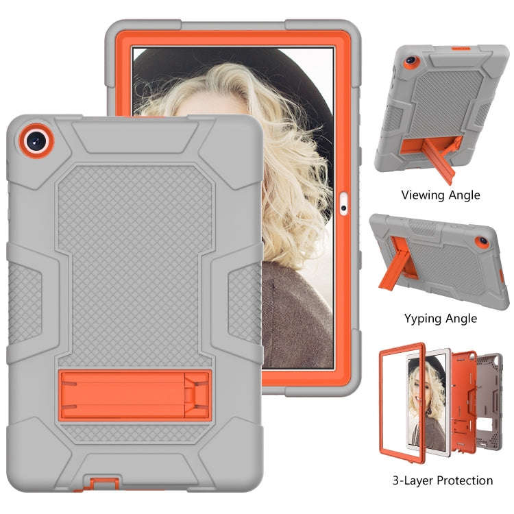 For Huawei MatePad T 10s / T10 Contrast Color Robot B3 Silicone Hybrid PC Tablet Case with Holder...