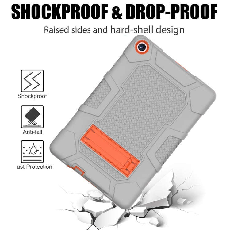 For Huawei MatePad T 10s / T10 Contrast Color Robot B3 Silicone Hybrid PC Tablet Case with Holder...
