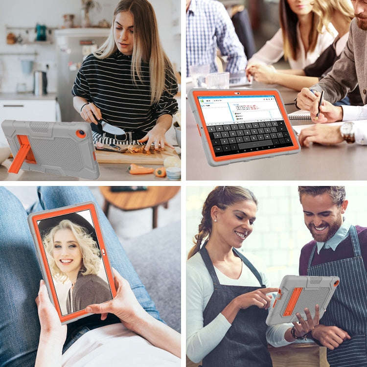 For Huawei MatePad T 10s / T10 Contrast Color Robot B3 Silicone Hybrid PC Tablet Case with Holder...