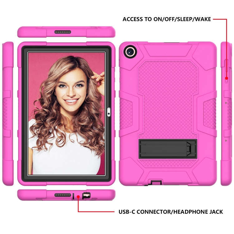 For Huawei MatePad T 10s / T10 Contrast Color Robot B3 Silicone Hybrid PC Tablet Case with Holder...