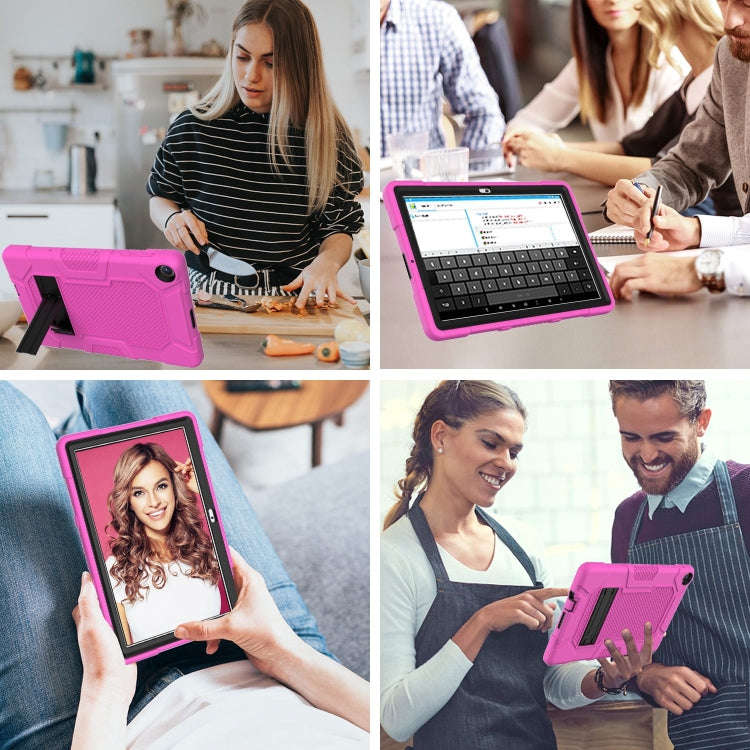 For Huawei MatePad T 10s / T10 Contrast Color Robot B3 Silicone Hybrid PC Tablet Case with Holder...