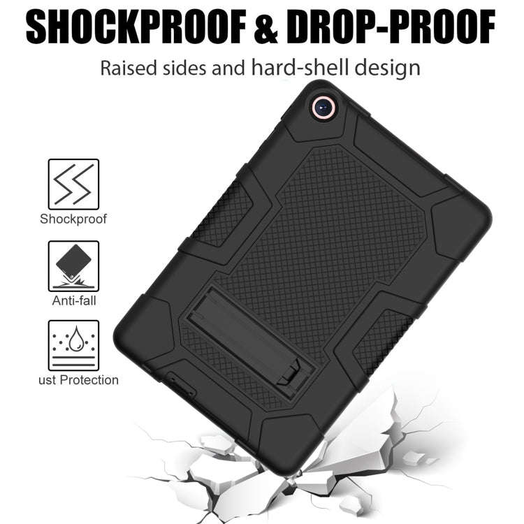 For Huawei MatePad T 10s / T10 Contrast Color Robot B3 Silicone Hybrid PC Tablet Case with Holder...