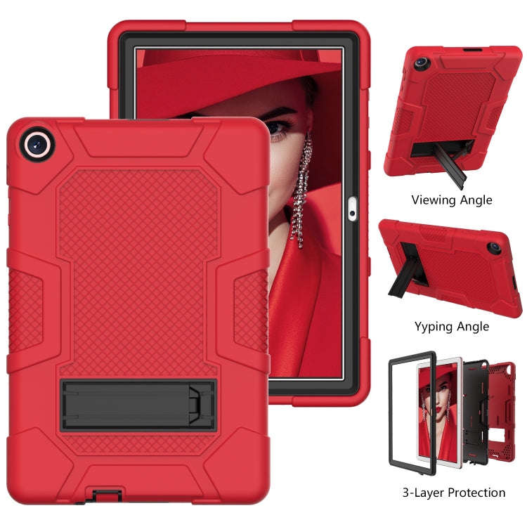 For Huawei MatePad T 10s / T10 Contrast Color Robot B3 Silicone Hybrid PC Tablet Case with Holder...