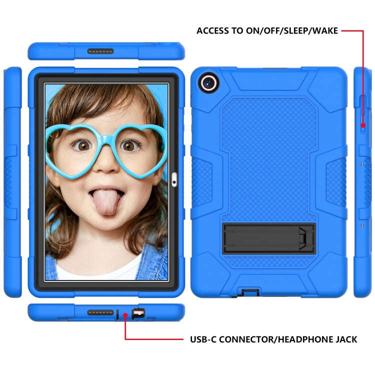For Huawei MatePad T 10s / T10 Contrast Color Robot B3 Silicone Hybrid PC Tablet Case with Holder...