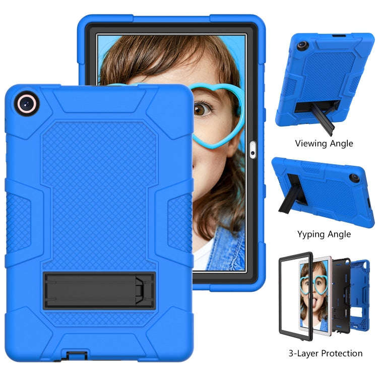 For Huawei MatePad T 10s / T10 Contrast Color Robot B3 Silicone Hybrid PC Tablet Case with Holder...