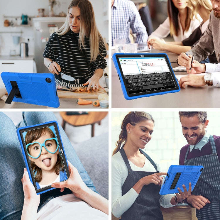 For Huawei MatePad T 10s / T10 Contrast Color Robot B3 Silicone Hybrid PC Tablet Case with Holder...