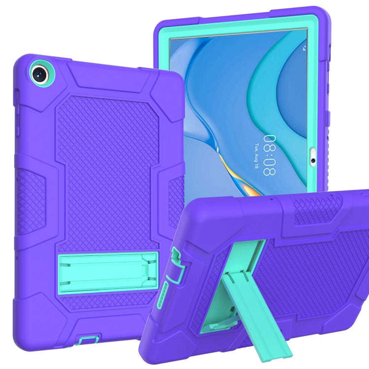 For Huawei MatePad T 10s / T10 Contrast Color Robot B3 Silicone Hybrid PC Tablet Case with Holder...
