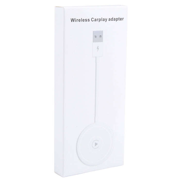 USB + USB-C / Type-C Wired to Wireless Carplay Adapter for iPhone(White)