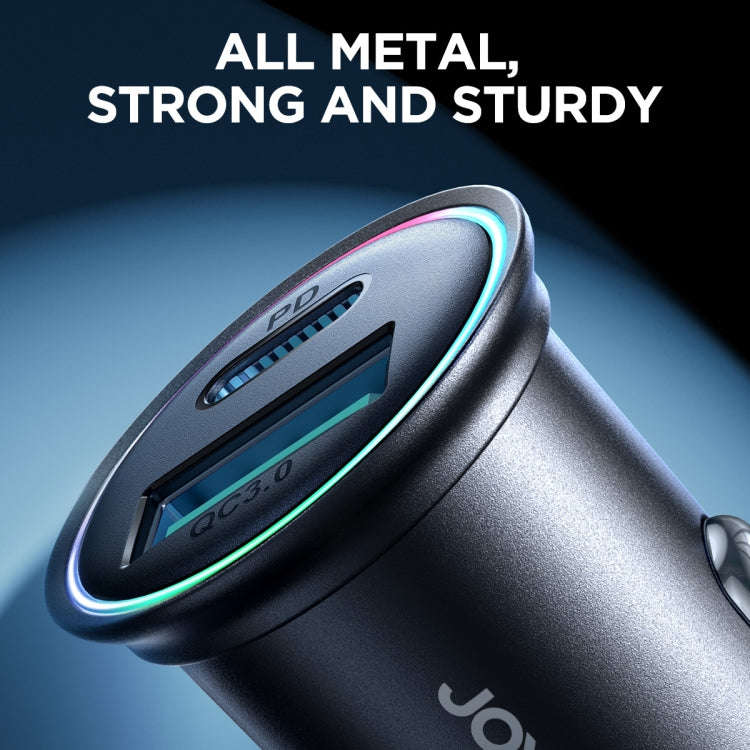 JOYROOM JR-CCN04 60W PD+QC3.0 Mini Metal Car Charger(Black)
