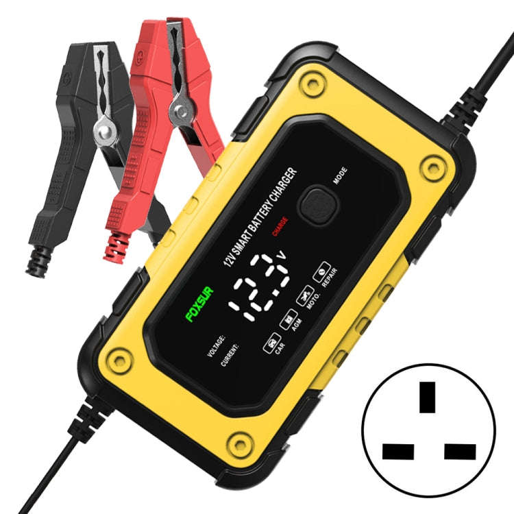 FOXSUR FBC1206E 6A 12V Car / Motorcycle Smart Battery Charger(UK Plug)