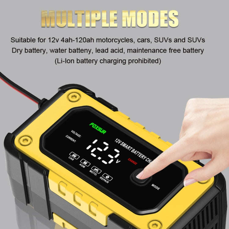 FOXSUR FBC1206E 6A 12V Car / Motorcycle Smart Battery Charger(EU Plug)