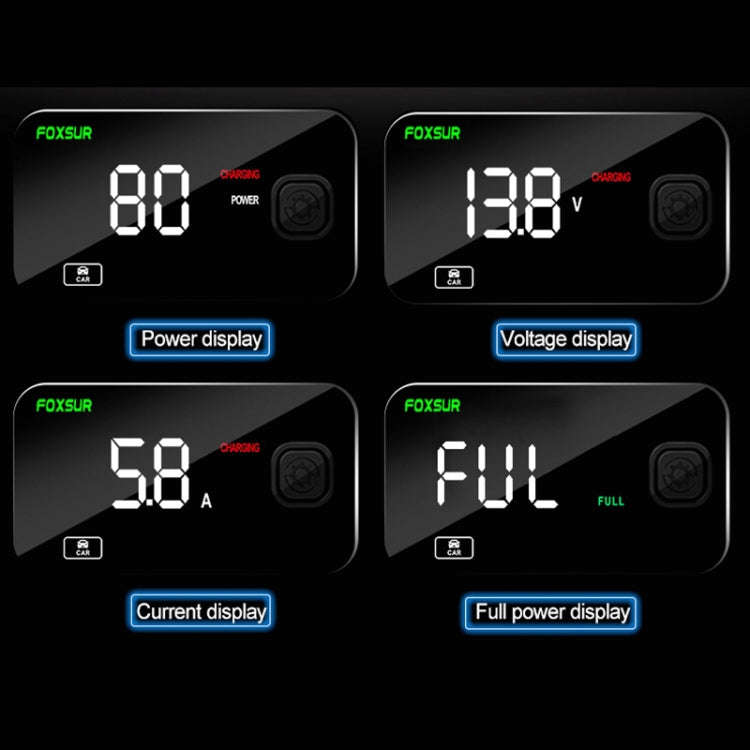 FOXSUR FBC1206E 6A 12V Car / Motorcycle Smart Battery Charger(EU Plug)