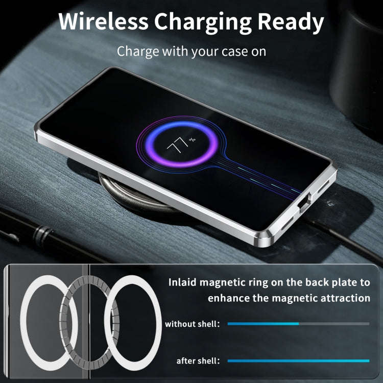For Sony Xperia 1 VI Frosted Metal MagSafe Magnetic Phone Case(Silver)