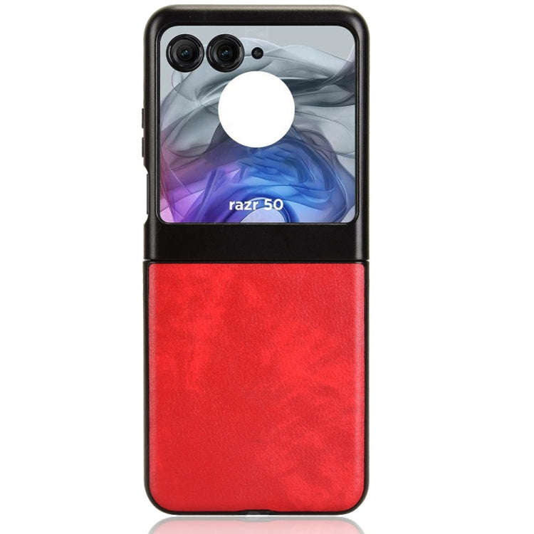 For Motorola Razr 50 Litchi Texture Back Cover Phone Case(Red)