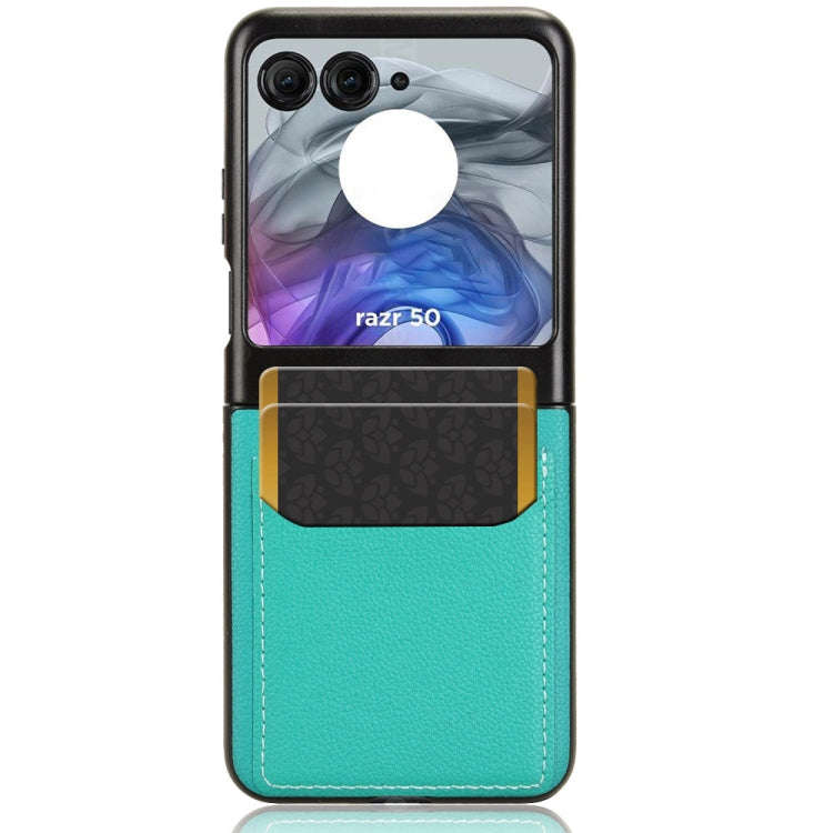 For Motorola Razr 50 Litchi Texture Card Slot Phone Case(Green)