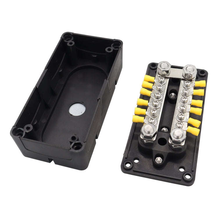 CP-3160 1 Pair 300A 12-48V RV Yacht Modified Double Row 12-way M6 Terminal Busbar with 24pcs Term...