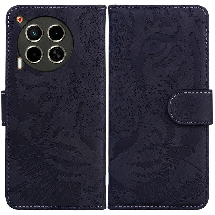 For Tecno Camon 30 4G / 5G Tiger Embossing Pattern Flip Leather Phone Case(Black)