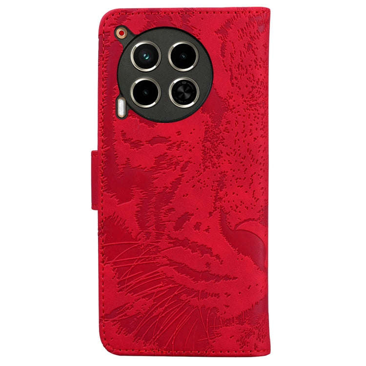 For Tecno Camon 30 4G / 5G Tiger Embossing Pattern Flip Leather Phone Case(Red)