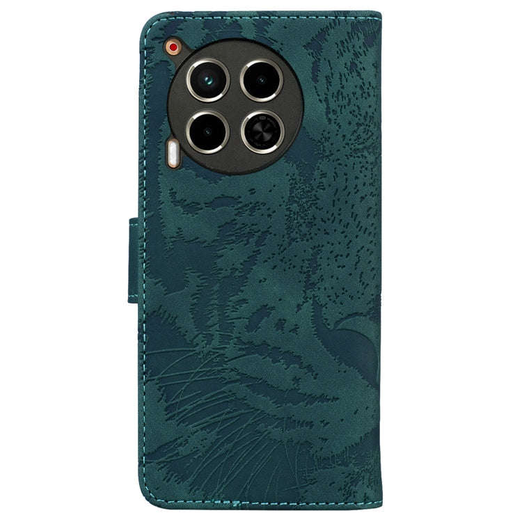 For Tecno Camon 30 4G / 5G Tiger Embossing Pattern Flip Leather Phone Case(Green)