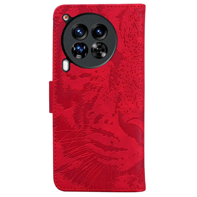 For Tecno Camon 30 Premier 5G Tiger Embossing Pattern Flip Leather Phone Case(Red)