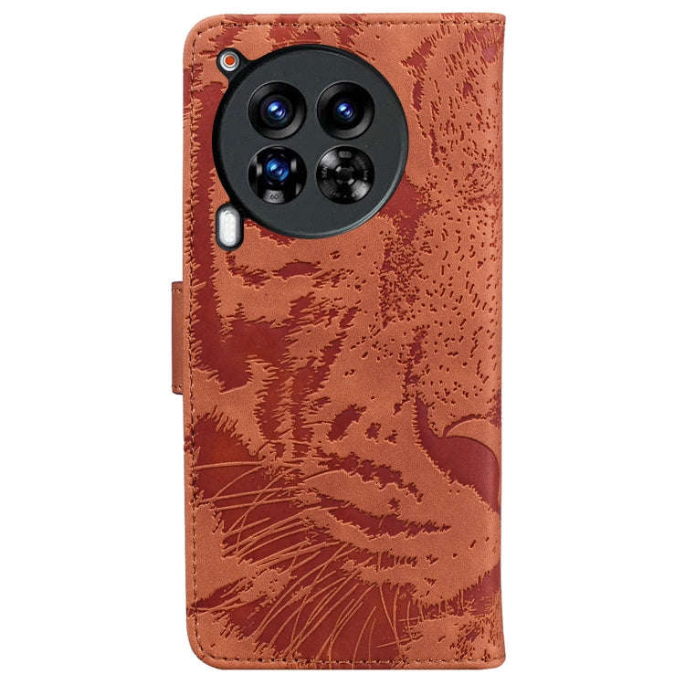 For Tecno Camon 30 Premier 5G Tiger Embossing Pattern Flip Leather Phone Case(Brown)