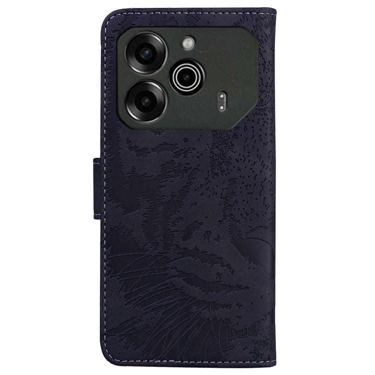 For Tecno Pova 6 / Pova 6 Pro Tiger Embossing Pattern Flip Leather Phone Case(Black)