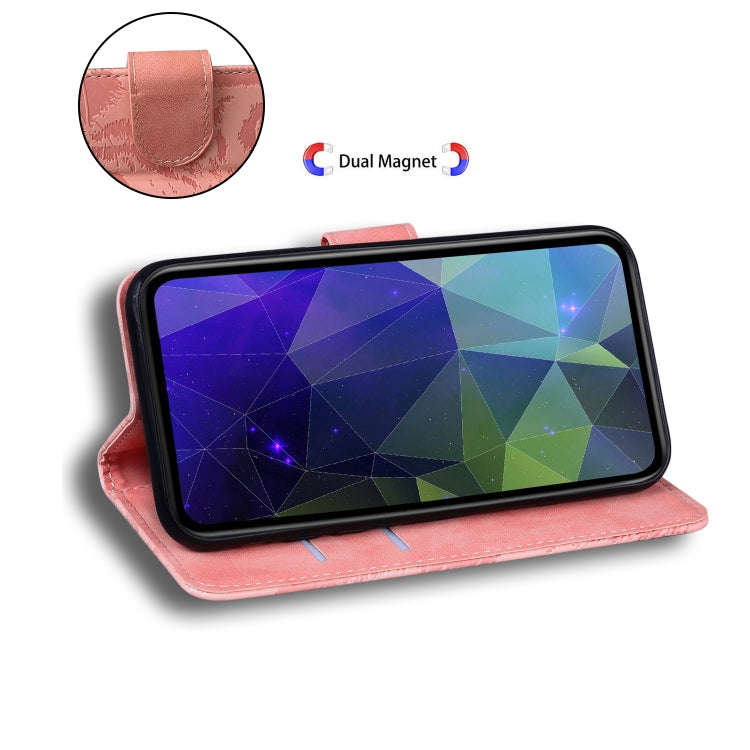 For Tecno Pova 6 / Pova 6 Pro Tiger Embossing Pattern Flip Leather Phone Case(Pink)