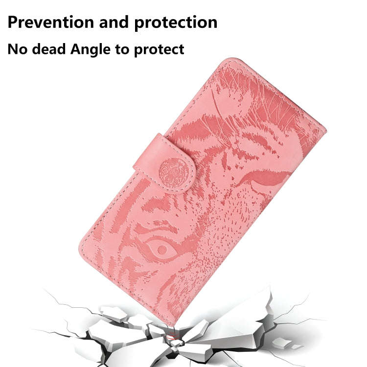 For Tecno Pova 6 / Pova 6 Pro Tiger Embossing Pattern Flip Leather Phone Case(Pink)