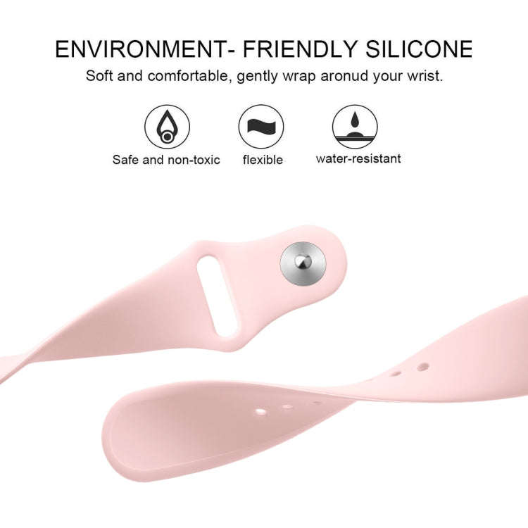 For Fitbit Versa 2 / Fitbit Versa / Fitbit Versa Lite Solid Color Silicone Watch Band, Size:S(Pink)