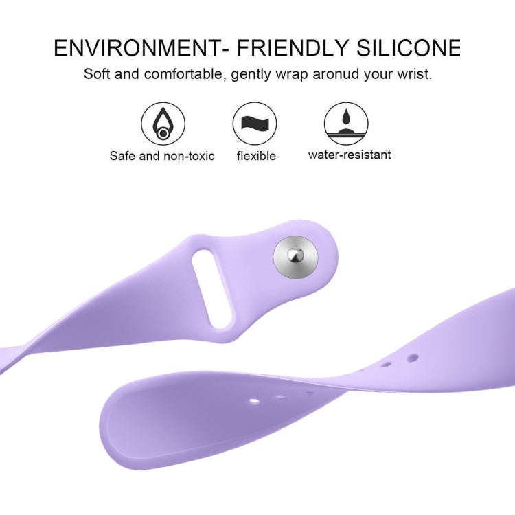 For Fitbit Versa 2 / Fitbit Versa / Fitbit Versa Lite Solid Color Silicone Watch Band, Size:S(Pin...