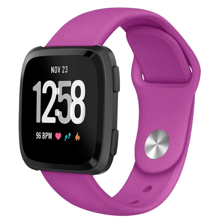 For Fitbit Versa 2 / Fitbit Versa / Fitbit Versa Lite Solid Color Silicone Watch Band, Size:S(Daz...