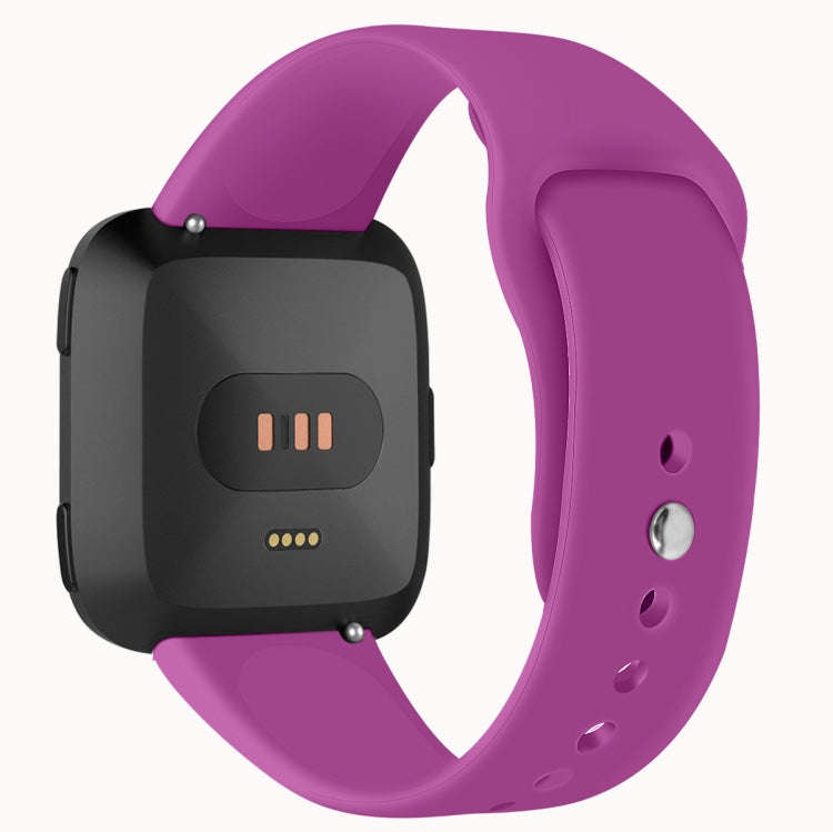 For Fitbit Versa 2 / Fitbit Versa / Fitbit Versa Lite Solid Color Silicone Watch Band, Size:S(Daz...