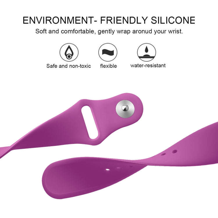 For Fitbit Versa 2 / Fitbit Versa / Fitbit Versa Lite Solid Color Silicone Watch Band, Size:S(Daz...