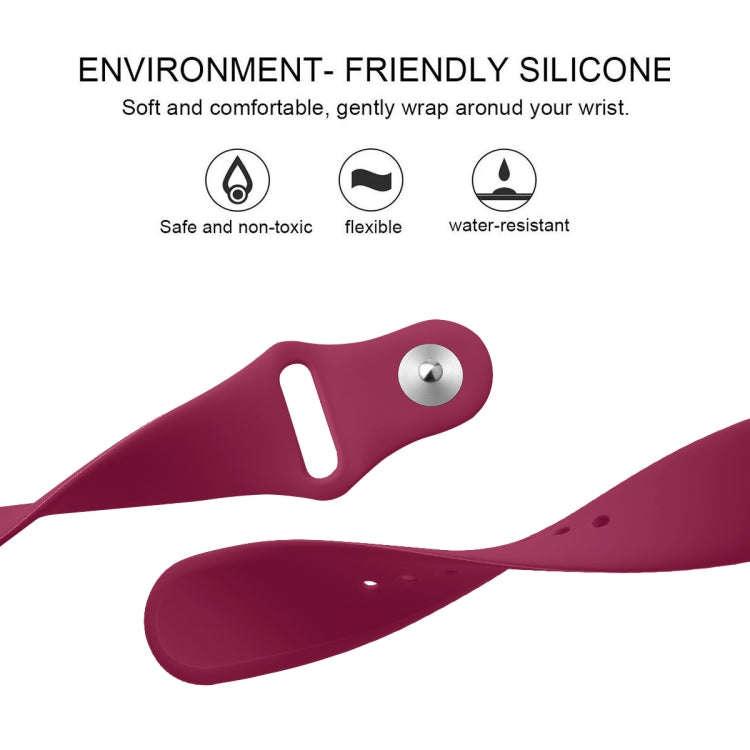 For Fitbit Versa 2 / Fitbit Versa / Fitbit Versa Lite Solid Color Silicone Watch Band, Size:S(Win...