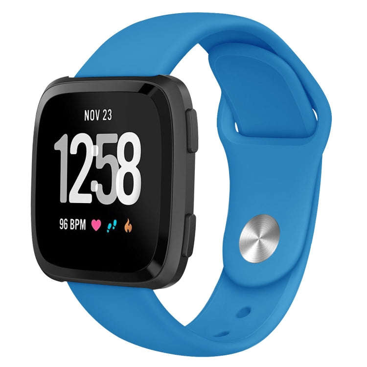 For Fitbit Versa 2 / Fitbit Versa / Fitbit Versa Lite Solid Color Silicone Watch Band, Size:S(Bri...