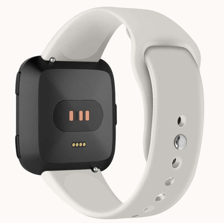 For Fitbit Versa 2 / Fitbit Versa / Fitbit Versa Lite Solid Color Silicone Watch Band, Size:S(Apr...